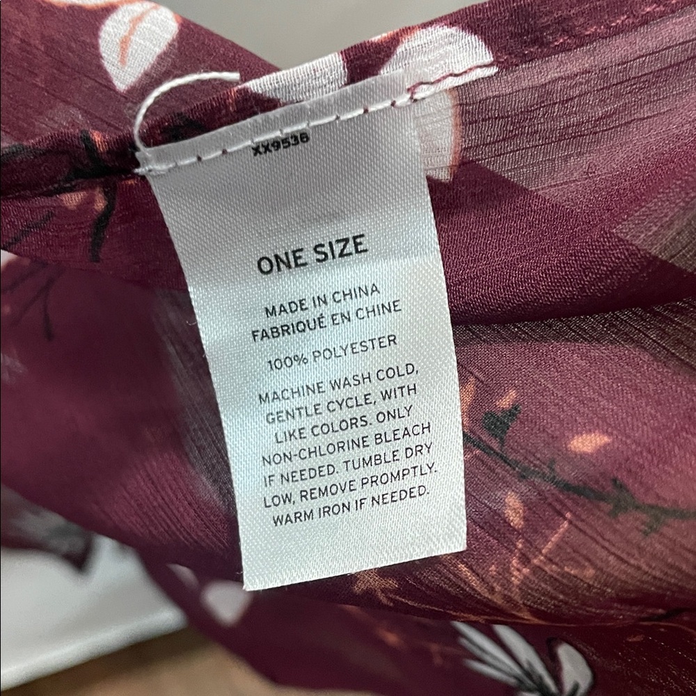 Free Press Burgundy Floral Kimono - Picture 9 of 10